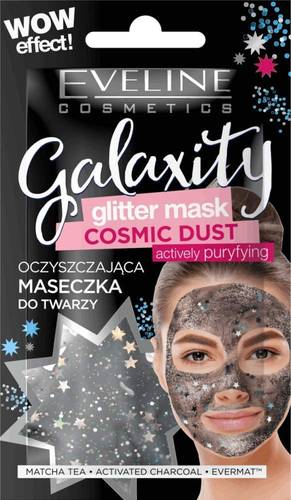 Eveline Galaxity Glitter Mask With Magic Cristal Black-10 Ml