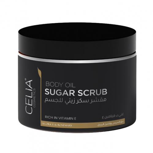 Celia Body Oil Sugar Scrub With Licorice & Rosemary- 400g