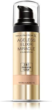 Max Factor Ageless Elixir Foundation 2n1-Warm almond 45