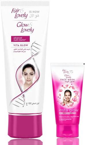 Glow and lovely multivitamins cream 100 gm + Glow and lovely face wash 45 ml