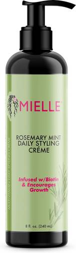 Mielle Organics Rosemary Mint Multi-Vitamin Daily Styling Creme For Curly Hair Definition, Paraben And Silicone Free - 240 ml