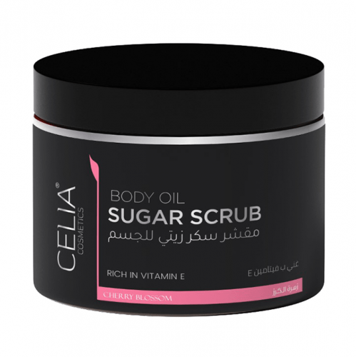 Celia Body Oil Sugar Scrub With Cherry Blossom- 400g