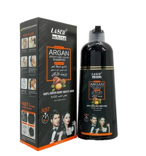 Laser White Argan Speedy Hair Color Shampoo-Natural black