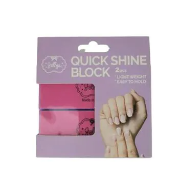 jellys Quick Shine Block 2 Piece Nail Shine Pink-Purple