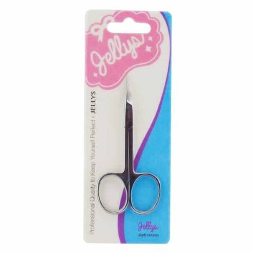 Jellys Thin Curved Scissors Silver