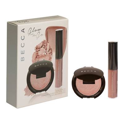 ملمع شفاه وبودرة موحدة للبشرة من Becca بيج الحجم الميني 