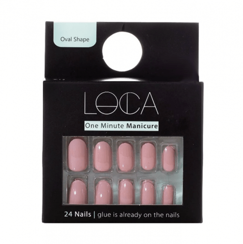 Loca Press On Nails Pink Nude Oval Shape-14