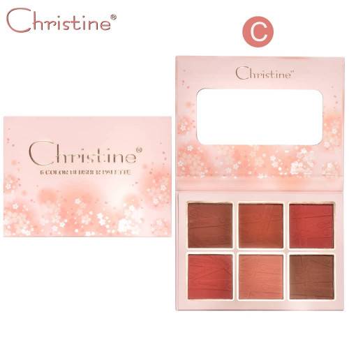 Christine 6 Color Blusher Palette-C