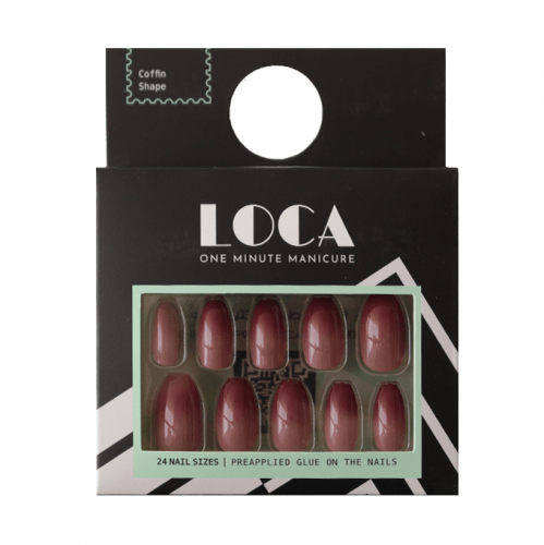 Loca Press On Nails Ombre Coffin Shape-18