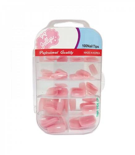 Jellys Nail Tips JR3146 Pink 100Pieces