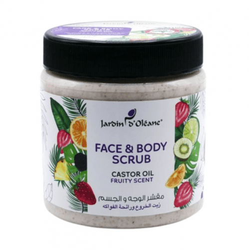Jardin D Oleane Castor Oil Fruity Scent Face & Body Scrub - 500 ml