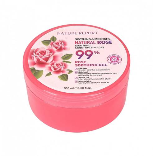 Nature Report Natural Rose Soothing Moisturizing Gel, 300 ml