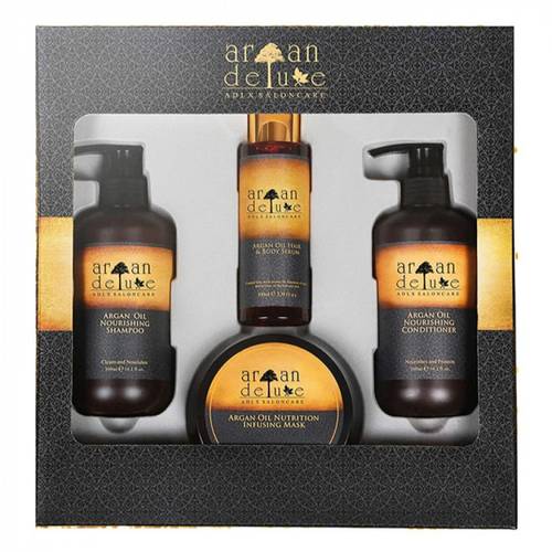 Argan Deluxe Argan kit Set -Shampoo+Conditioner+Mask+Serum 