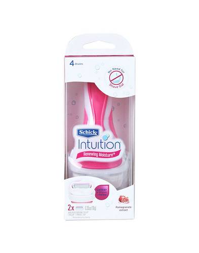 Schick Intuition Pomegranate Extract Renewing Moisture Razor + 1 Extra Cartridge.