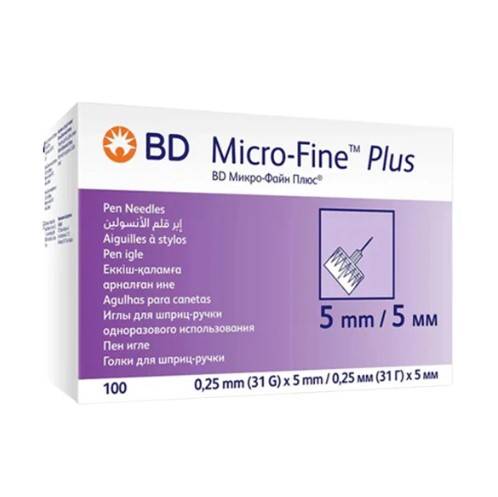 BD Micro Fine 5mm Insulin Pen Needles 31G Box /100