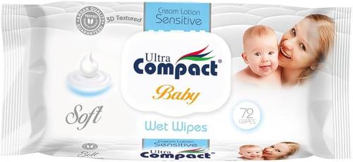 Ultra Compact Sensitive Baby Wet Wipes (72 Wipes)