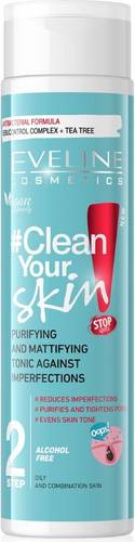 Eveline Clear Skin Toner for Oily and Combination Skin 225ml