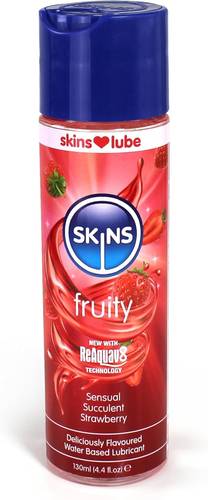 SKINS FRUITY STRAWBERRY WATER BASED LUBRICANT 130ML