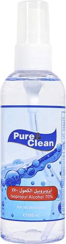 Pure & Clean Isopropyl Alcohol 70% Disinfectant Spray - 100ml