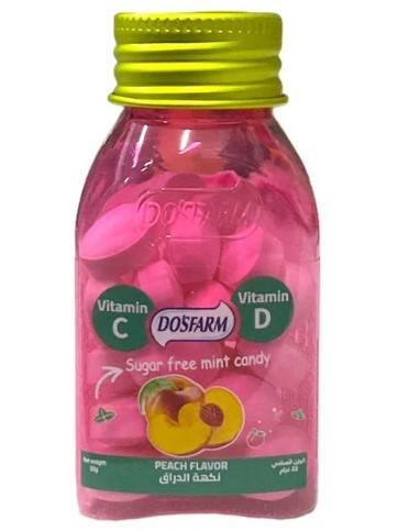 Ferment Dosfarm Sugar Free Peach Flavored Vitamin Candy 22g