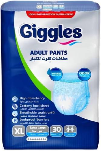 Giggles Adult Pull-Ups Diapers (XL) - 30 Pants
