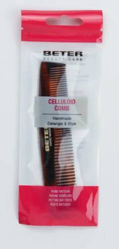 BETER 12023 STYLER COMB CELLULOID HAND MADE 0238