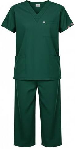 Scrub Suit  Dark Green Color
