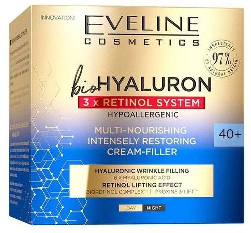 Eveline Bio Hyaluron Anti-Wrinkle Cream 40+ with Hyaluronic Acid 50ml