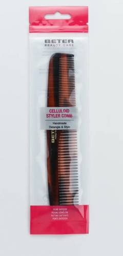 BETER 12026 STYLER COMB CELLULOID HAND MADE 0269