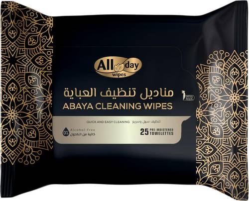 ALL DAY WIPES ABAYA CLEANING 25 WIPES 7055