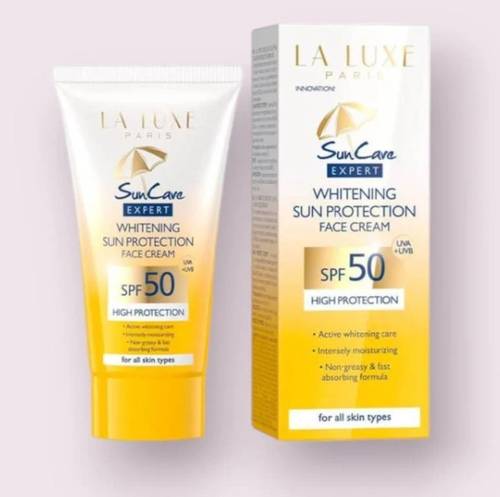 لا لوكس كريم واقي الشمس ومبيض للبشرة مضاد للشيخوخة SPF 50+ بحجم 50 مل
