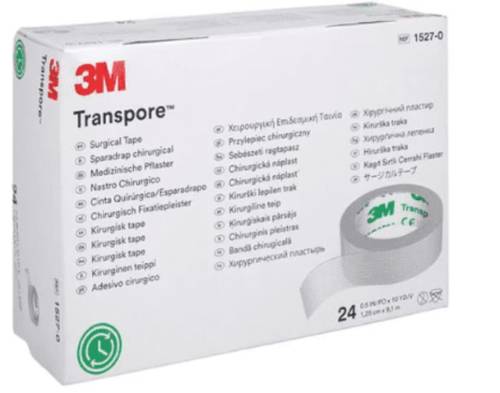 MICROPORE SURGICAL PLASTER TRANSPARENT 1.25CM 1527-0
