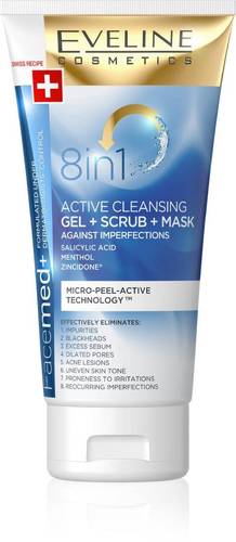 Eveline Face Med 8 in 1 Wash, Scrub and Mask 150ml