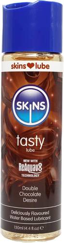 SKINS TASTY DOUBLE CHOCOLATE FLAVOURED LUBRICANT 130ML