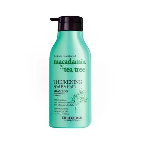 LUXLISS MACADAMIA AND TEA TREE THICKENING SCALP AND HAIR SHAMPOO 500ML