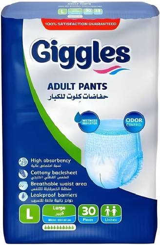 Giggles Adult Pull-Ups Diapers - Large (L) - 30 Pants