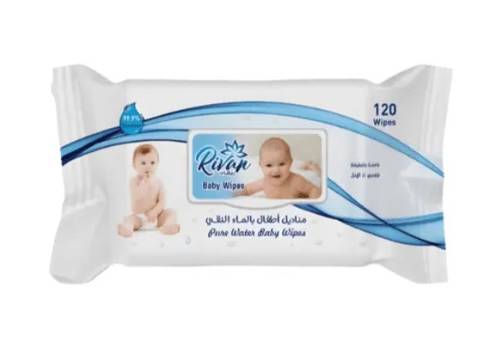 Rivan Pure Water Baby Wipes (120 Wipes)