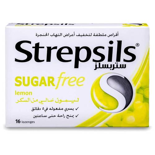 Strepsils lozenges 16 sugar free lemon lozenges