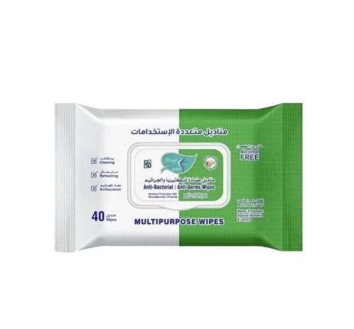 Alarays Anti-Bacterial Anti-Germs Multipurpose Wipes (40 Wipes)