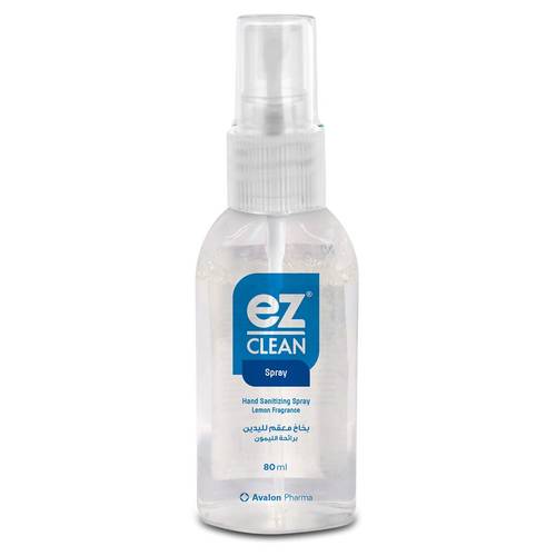 EZ CLEAN SPRAY Hands and Surface Sanitizer 80ML From AVALON PHARMA