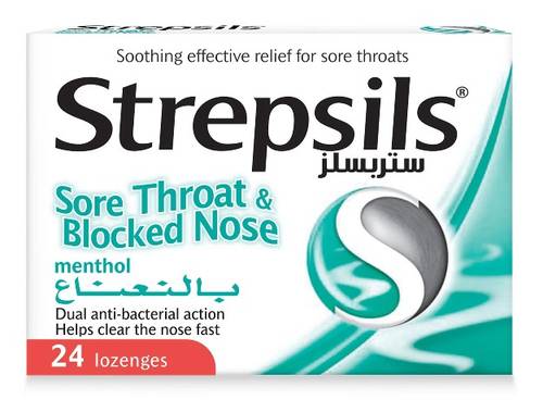 STREPSILS MENTHOL SORE THROAT LOZENGES 24PCS
