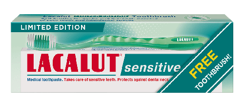 LACALUT SENSITIVE TOOTHPASTE 75ML + BRUSH