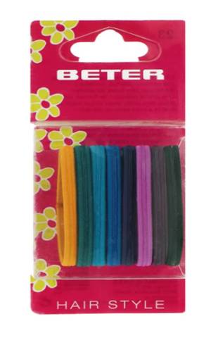Beter - Thin Glitter Elastic Hair Bands 20 Units (Model 19010 / 0101)