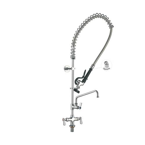 98001-2 Type Commercial Pre-Rinse Taps for Hotel Use Pull Down Pre Rinse Unit Splash Dual Handle Filter Faucet