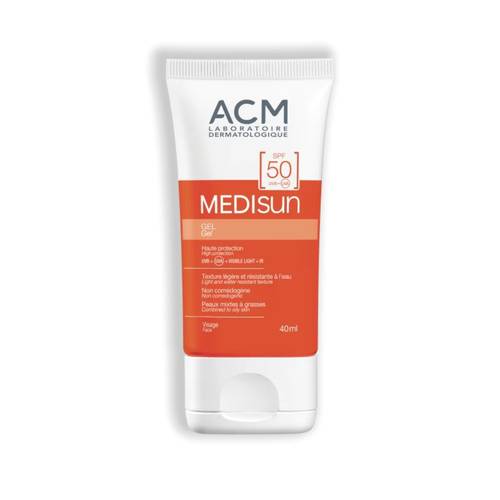 ايه سي ام، ميدي صن، جل، واقي من الشمس، +Spf 50، لجميع أنواع البشرة - 40 مل