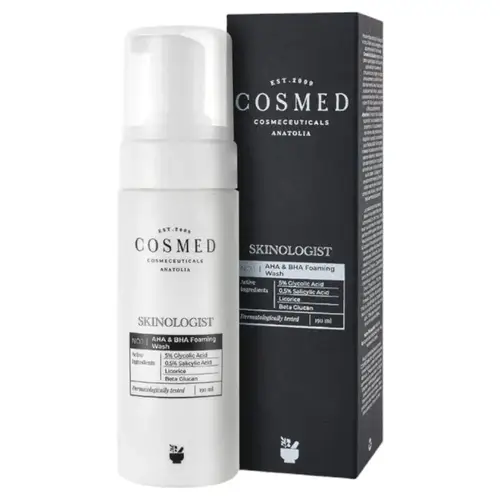 غسول رغوي كوزميد 150 مل للوجه و الجسم cosmed skinologist aha bha foaming wash 150 ml