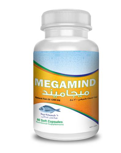 MegaMind ميجاميند كبسول الاوميغا 1200 مغ - 60 كبسولة