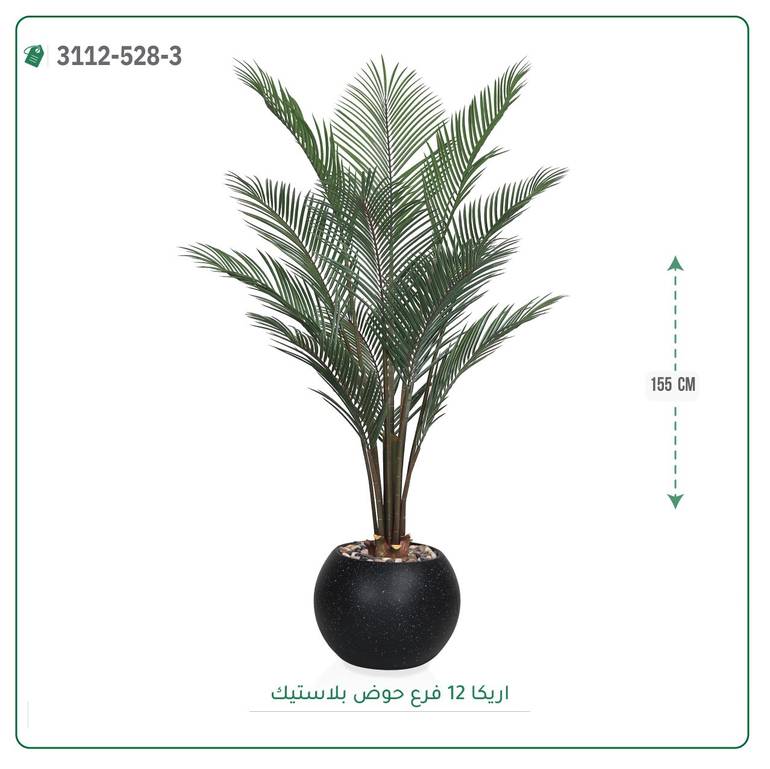 شجر أريكا صناعية ( ارتفاع 155 سم ) حوض بلاستيك
