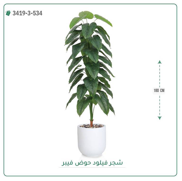 شجرة فيلود صناعية ( ارتفاع 180 سم ) حوض فيبر