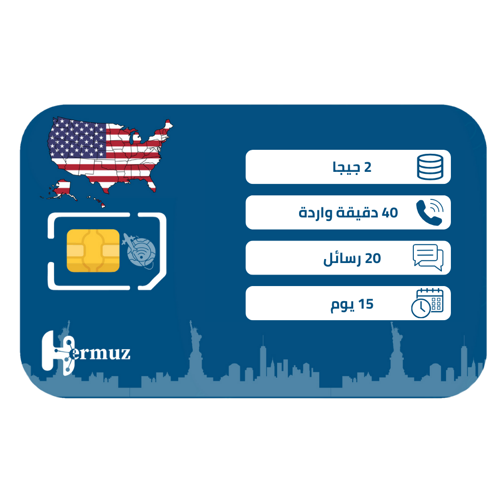 الولايات المتحدة باقة Change Plus تجوال بيانات ومكالمات ورسائل 2 جيجا لمدة 15 يوم